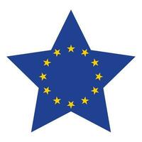 Flag of Europe. European Union. EU flag in design shape vector