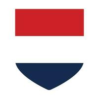 Netherlands flag in shape. The Flag of the Netherlands in shape. vector