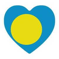 Palau flag in shape. Flag of Palau in shape. vector