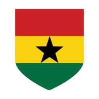 Ghana flag. Flag of Ghana in design shape vector