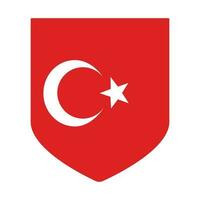 Flag of Turkey in shape. Turkey flag in shape. vector