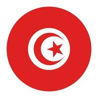 Flag of Tunisia. Tunisia flag with the design shape vector