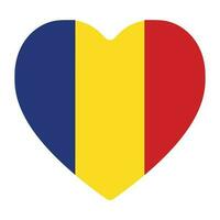 Romania flag in shape.  Flag of Romania in shape. vector