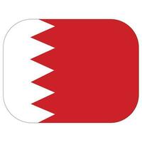Flag of Bahrain in shape design vector