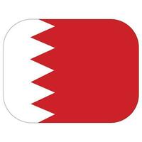 Flag of Bahrain in shape design vector