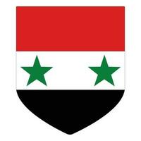 Syria flag. Flag of Syria in design shape vector