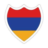 Flag of Armenia in shape design vector