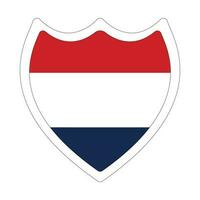 Netherlands flag in shape. The Flag of the Netherlands in shape. vector