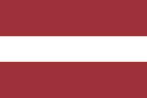 Flag of Latvia. Latvia flag in design shape vector