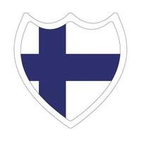 Finland flag in shape. Flag of Finland in shape. vector