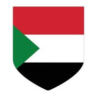 Sudan Flag. Flag of Sudan in design shape vector