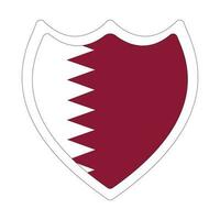 Qatar flag in shape. Flag of Qatar in shape. vector