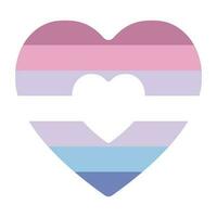 Bigender Pride Flag. Presence of who identify as both male and female vector