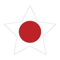 japonés bandera en forma. bandera de Japón en forma. vector