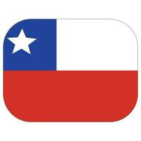 Flag of Chile. Chile Flag in design shape vector