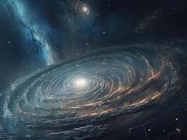noche cielo universo lleno con estrellas y nebulosa galaxia resumen cosmos antecedentes. foto