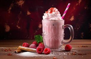 Raspberry smoothie. Illustration photo