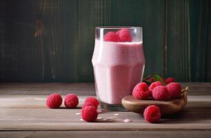 Raspberry smoothie. Illustration photo