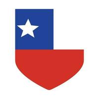 Flag of Chile. Chile Flag in design shape vector