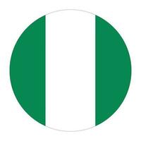 Nigerian flag. Flag of Nigeria in design shape vector