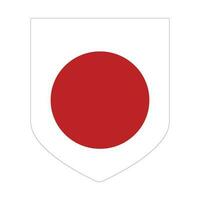 japonés bandera en forma. bandera de Japón en forma. vector