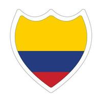 Flag of Colombia in design shape vector
