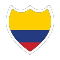 Flag of Colombia in design shape vector