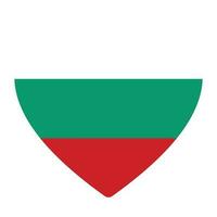 Flag of Bulgaria in triangle shape vector