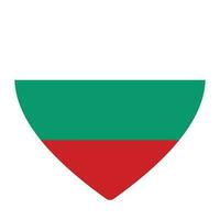 Flag of Bulgaria in triangle shape vector