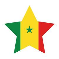 Senegal flag. Flag of Senegal in shape vector