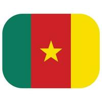 Flag of Cameroon. Cameroon flag in design shape vector