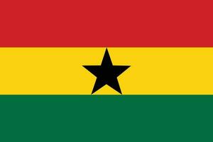 Ghana flag. Flag of Ghana in design shape vector