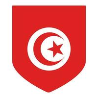 Flag of Tunisia. Tunisia flag with the design shape vector