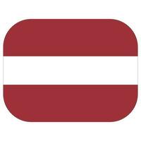 Flag of Latvia. Latvia flag in design shape vector