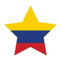 Flag of Colombia in design shape vector