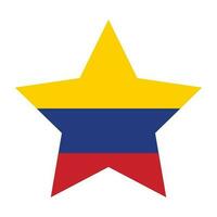 Flag of Colombia in design shape vector