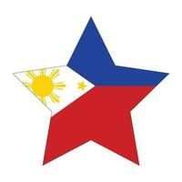 Flag of Philippines in shape. Pilipino flag in shape vector