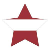 Flag of Latvia. Latvia flag in design shape vector