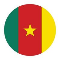 Flag of Cameroon. Cameroon flag in design shape vector