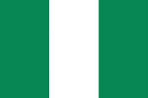 Nigerian flag. Flag of Nigeria in design shape vector