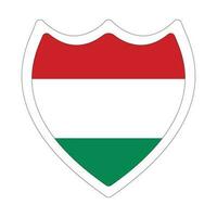 Hungary flag in shape. Flag of Hungary in shape vector