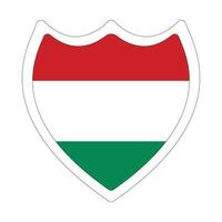 Hungary flag in shape. Flag of Hungary in shape vector
