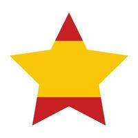 Flag of Spain in shape. Spanish flag in shape. vector