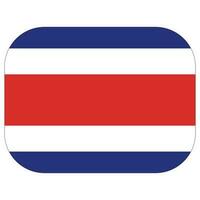 Costa Rica flag. Flag of Costa Rica in design shape vector