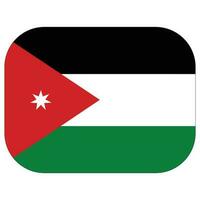 Jordan flag in shape. Flag of Jordan in the shape vector