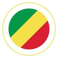 Congo flag. Flag of Congo in design shape vector