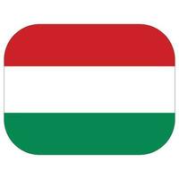 Hungary flag in shape. Flag of Hungary in shape vector