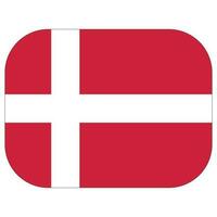 Flag of Denmark. Danish Flag in shape vector