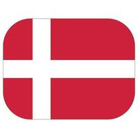 Flag of Denmark. Danish Flag in shape vector