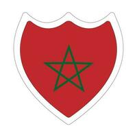 Flag of Morocco. Morocco flag in shape. vector